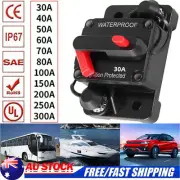Circuit Breaker Protector Car Audio Fuse Holder Resettable Mounted Panel DC 12V