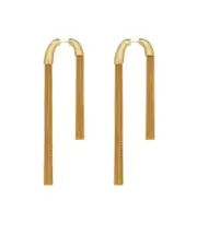 double chain earrings One size Yellow