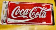 Coke Coca-Cola Soda Logo Metal Embossed Advertising License Plate New