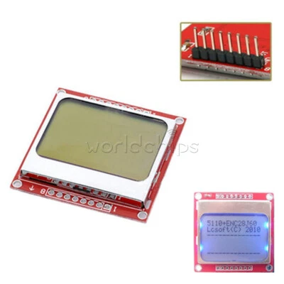 1/2/5/10PCS 84x48 Nokia 5110 LCD Module Blue Backlight Adapter PCB for Arduino