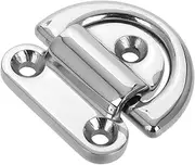 COSMEVIVI Stainless Steel Buckle Marine Grade Folding Pad Eye Accessory D Rings Tie Down Anchors Stainless Tie Down Anchors Trailer Tie Down Anchor Trailer Eye Hook