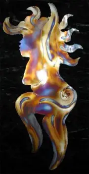 WILD WOMAN Dancer GODDESS Metal Wall Accent Art Decor