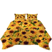 Thick Sunflowers and Butterflies Coverlet