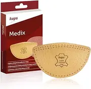 Longitudinal Arch Support Men Women - Sheep Leather Orthotic Medix Wedge Shoe Insoles Inserts with Moosgummi for Arch Support Pain Relief Pad - Premium Quality (38-40 EUR / L7-L9 AUS)