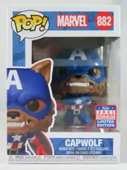 Marvel Funko Pop - Capwolf - SDCC - No. 882 - Free Protector