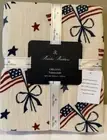 Brooks Brothers Red White & Blue Flags & Stars Patriotic Tablecloth 60x 84