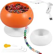 Electric Bead Spinner - USB Bead Spinner with 3 Large Eye Needles, Waist Beads Kit, Bead Spinner for Jewelry Making, Electric | Speed Adjustment Bead Spinner Kit