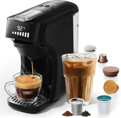 H1B 6-In-1 Pods Coffee Maker, 19 Bar Espresso Machine for Pods, Compatible with