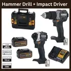 DeWALT & McLaren F1 18V XR 2 Piece Hammer Drill & Impact Driver 5.0Ah Combo Kit