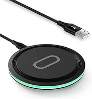 15W Wireless Charger Fast Charging Pad Compatible Samsung Galaxy S25 Plus Ultra S25+ S24 S23 S22 S21 S20 Ultra 5G FE S10 S9 S8 S7 S6, Note 20 10 9 8, Z Fold5/4/3/2, Z Flip5/4/3
