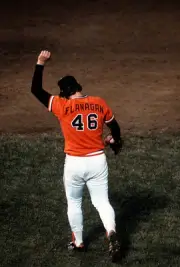 Mike Flanagan Baltimore Orioles walks off the field at a Major Lea- Old Photo