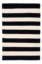 Nantucket Black Indoor Outdoor Rug - Flat Weave, Low Profile, Tightly Woven, No Pile, Durable Texture