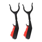 2pcs 30cm Rubbish Tong Lightweight Short Grabber Tool Strong Grip Senior Reacher