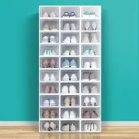 在飛比找樂天市場購物網優惠-鞋盒收納盒20個裝鞋子收納神器省空間塑料鞋柜抽屜式折疊鞋收納