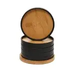 Wooden Coasters for Drinks Coffee Table, Drink Coasters with Holder, Set of 5...