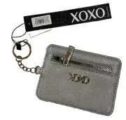 XOXO Silver Keychain Wallet With Credit Card Slots NWT