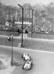 Lucien Bianchi ENB Emeryson-Maserati leads Olivier Gendebien Emery- 1961 Photo
