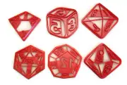 RPG Role Playing Game dice cookie cutter set D4 D6 D8 D10 D12 D20