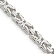 22 Inch Sterling Silver 4.25mm Byzantine Chain