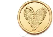 Eisumy 50 Pcs Wax Seal Stickers Antique Gold Frosted Heart Envelope Seal Stickers for Wedding/Bithday/Baby Shower/Thanksgiving/Invatation/Bussiness Envelope Sticker