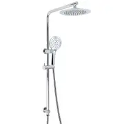 WELS Chrome 9" Rain Shower Head 3 Modes Handheld Rose Slide Rail Set Mixer Taps