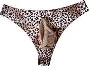 [HEYDHSDC] Plus Size Men Leopard Print Thongs Sexy G Strings Briefs Underwear Penis