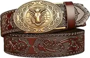 [ESOMAVRIX] Fashionable Men's Leather Belt Automatic Buckles Leather Belt Adjustable Belt for Everyday Styles/2014