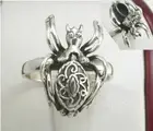 UNIQUE .925 STERLING SILVER SPIDER POISON RING size 8 style# r1242