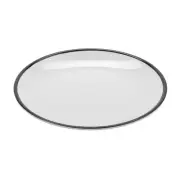 G.E.T. CS-900-W/BK Settlement Bistro White Melamine 9" dia. Dinner Plate- 2 Doz