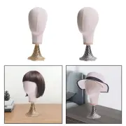 54cm Mannequin Head Model Hat Display Stand Multifunctional 39cm Tall Metal Base