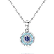 Sterling Silver Mini Evil Eye Pendant – Delicate Everyday Charm