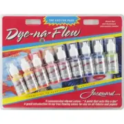 Jacquard Dye-Na-Flow Fabric & Craft Paint - Exciter Pack of 9