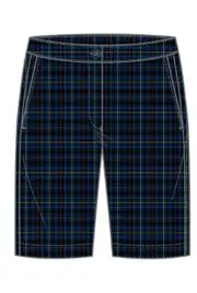 Snr Girls Navy Check Short