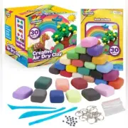 Creative Kids Air Dry Clay Modeling Crafts Kit 30 Pack Multicolor Molding Set