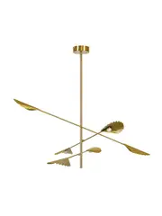 Caspian 6 Light LED Colour-Shifting Flare Pendant in Aged Brass