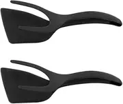 2pcs Silicone Egg Spatula Grill Tongs 2-in-1 Spatula & Tongs-Simply flip Silicon spatulas Fried Egg Turners Silicone Kitchen Spatula Steak Shovel Silica Gel Kitchen Supplies Cookie