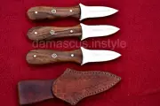 Set of 3 pcs Handmade Oyster Shucker Knife Oyster Shucking tool Walnut handle
