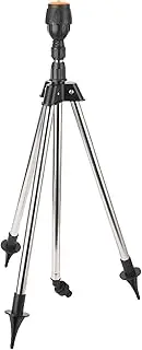 Rotating Tripod Sprinkler, 360 Degree Automatic Rotating Irrigation Watering Sprinkler, Adjustable Height Telescoping Water Sprinklers for Large Area Lawns, Gardens, Yards