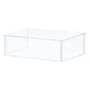 Acrylic Display Case Plastic Cube Storage Box Transparent Showcase 36x36x10.5cm