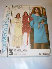 WOMENS UNCUT MCCALLS 5715 Sewing Pattern DRESS TOP SKIRT BLOUSE SHIRT SIZE 16-20