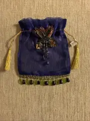 Katherine’s Collection Vintage Mesh Butterfly Beaded Tassels Gift Bag
