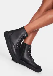[T.U.K.] TUKskin Pointed Lace Up Boots