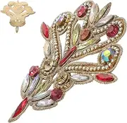 HOODANCOS Rhinestone Applique Patch for Shoes Clothing Iron Craft Decoration Flower Design DIY Rhinestone Patches for Jeans Bags Accessories