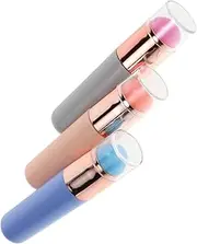 3Pcs Silicone Nail Brush Gradient Nail Art Tool for Easy Polish Application Portable Design with Cover for Manicure and French Nail Stamping