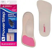 Powerstep Insoles, SlenderFit 3/4 Insole, Arch Support Insole for High Heels, Women's High Heel Shoe, Dress Boot Insert, Khaki, Women's 8-9