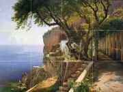 Pergola in Amalfi Tile Mural Kitchen Bathroom Wall Backsplash Art 24x18