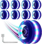 Nezylaf 8 Piece Light up Roller Skate Wheels