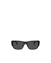 matte-effect rectangle-frame sunglasses 56 Black