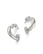 Bloomingdale's Fine Collection Open Heart J Hoop Earrings in Sterling Silver