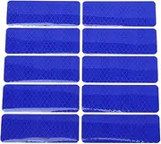 X AUTOHAUX Reflective Bumper Decal Blue Rectangle 10 Rectangles Reflective Car Sticker Personalized Decoration Vehicle Body or Door or Window/Dashboard